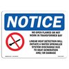 Signmission OSHA Sign, No Open Flames Or Hot Work In With Symbol, 10in X 7in Aluminum, 10" W, 7" H, Landscape OS-NS-A-710-L-14709